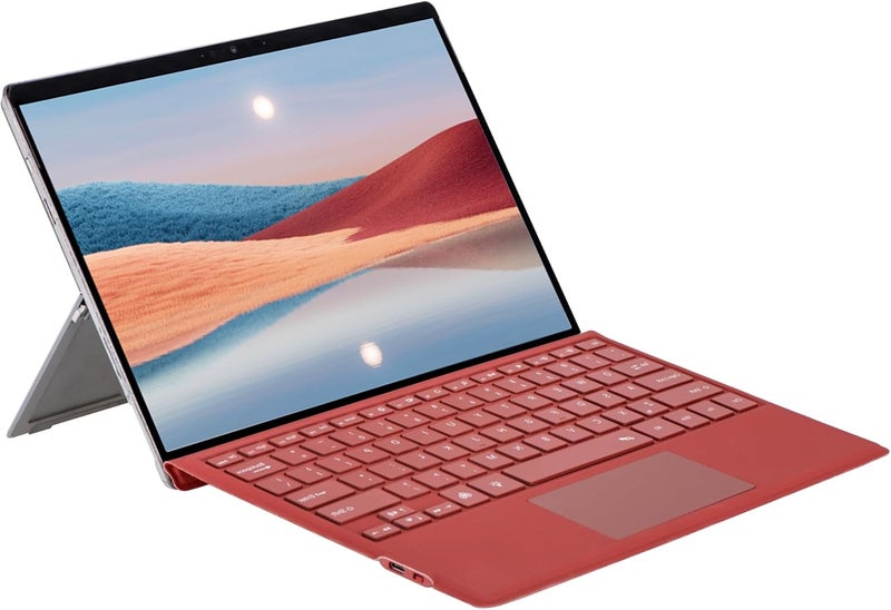 Mobee Type Cover for Microsoft Surface Pro 7+/ Pro 7 / Pro 6 / Pro 5 / Pro 4 / Pro 3, Bluetooch Type Keyboard with Multi-Touch Trackpad, Ultra Silm (Red with Backlit) - Image 1